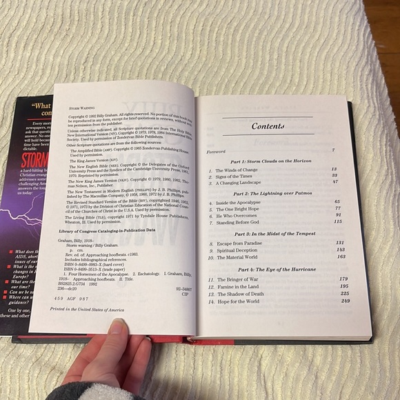 Storm Warning hard cover book by Billy Graham - Picture 6 of 10